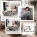 Pregnancy Pillow, Full Body Maternity Pillow 57 inch, with Removable Washable Cover - Sleep Support for Legs, Back, Neck, Shoulder, HIPS, Belly for Pregnent Women, 100% Cotton by TinyTreasures Baby Boutique
