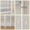 5-Tier Over-The-Washer Shelf - Adjustable 28" Laundry Organizer with 100lb Double Wood Shelves, Space-Saving Storage Unit for Small Homes (White) by CozyNest Decor