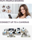 Baby/Pet Monitor for Indoor Security, Monitoring with Smart Phone app, 2K QHD Resolution, Auto Tracking/Motion Dection, 2-Way Audio Talk, Night Vision, Pan-Tilt Camera by TinyTreasures Baby Boutique