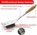 Grill Brush Bristle Free,Unique Steel Fibers Pad [Safe & Efficient] Perfect for Any Grill/Flat Tops Griddles - with 1 Replaceable Cleaning Head - Safe Grill Brush for Outdoor Grill by GreenHaven Gardens