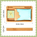 Montessori Sand Tray with Lid - Wooden Sand Trays for Kids Writing Letters and Numbers, Preschool Classroom Must Haves, Kindergarten Learning Tools (Blue) by TinyTreasures Baby Boutique