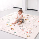 Baby Play Mat 71x79 Inch, 2 in 1 Fabric & XPE Dual-Sided Design Foldable Play Mats for Babies and Toddlers, Waterproof & Anti-Slip Baby Mat for Floor, Portable Baby Foam Crawling Mat with Travel Bag by TinyTreasures Baby Boutique