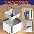 Upgraded Self-Standing Spin Mop and Bucket System, Detachable Inner Mop Bucket That Separates Dirty Water & 90° Foldable Head, Triple-Scrubbing System, for Hardwood Floors - White with 2 Pads by CozyNest Decor