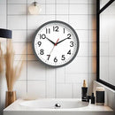 Wall Clock Small Analog 8 Inch Silent Non Ticking Battery Operated Modern Simple Decorative for Kitchen Office Bedroom Bathroom Living Room(Gray) by CozyNest Decor
