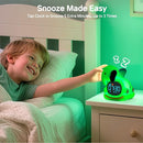Alarm Clock for Kids with Night Light, Sleep Training Clock Time to Wake Clock, Rechargeable Silicone Light for Bedroom, Perfect Sleep Companion for Boys Girls，Blue Elephant by TinyTreasures Baby Boutique