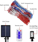 Solar American Flag Lights, Independence Day Decorations 2-in-1 Solar Powered & Plug in US Flag Lights 420 LED 8 Modes Waterproof Flag Lights for July 4th Independence Day, Garden, Yard Decorations by GreenHaven Gardens