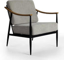 Modern Accent Chair for Living Room Bedroom Mid Century Arm Chair Upholstered Office Accent Chair Comfy Waiting Room Chair with Metal Frame, Grey by CozyNest Decor