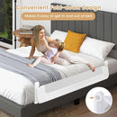 HONEY JOY 2 Pack Bed Rails for Toddlers, 60-Inch Extra Long, Foldable Portable Swing Down Safety Bed Guard Rail, Toddler Bed Rails for Crib, King Queen Full Twin Size Bed Mattress (White) by TinyTreasures Baby Boutique