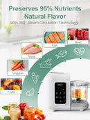 MOMYEASY Baby Food Maker, Baby Food Steamer and Puree Blender, Food Processor Chopper Grinder Steamer in-One, Auto Cooking & Grinding with Touch Control Panel&Self Cleans, BPA-Free by TinyTreasures Baby Boutique