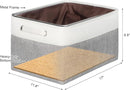 Kntiwiwo Large Fabric Foldable Storage Bin 17" x 11.8" x 9.8" Storage Baskets with Handle Large Cube Storage boxes for Closet, Shelves, Home, Set of 3, Grey by CozyNest Decor