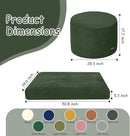COMAX Kids Bean Bag Chair Turn into Beanbag Bed, Toddler Bean Chair Corduroy for Girl Boy Sleeping, Lazy Children Bean Bags with Filler, Convertible Child Floor Mattress, Dark Green by TinyTreasures Baby Boutique