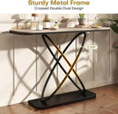 BECHAEO Farmhouse Narrow Console Table for for Living Room, 47.4" Rustic Narrow Entryway Table, Sofa Tables Behind Couch, Industrial Wooden Accent Tables for Hallway Foyer Warm Gray by CozyNest Decor