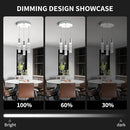 OKELI Dimmable LED 3-Light Pendant Light for Kitchen Island, 18W 1350LM Modern Bubble Crystal Island Light Fixture,6000K, Electro-Chrome, Easy Installation, Round by CozyNest Decor