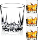 Whiskey Glasses Set of 4,Lead-Free Crystal Old Fashioned Glass,Scotch Glass Tumblers for Drinking Bourbon,Cognac,Irish Whisky,Whisky Glass Gift Set for Men,Dad,Brother-10oz by CozyNest Decor