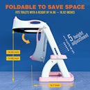 SKYROKU Potty Training Toilet, New Sector-Shape Stabilized Base two in one Toddler Toilet Seat with Splash Guard, Anti Slip Pad, and Step Stool Pink by TinyTreasures Baby Boutique