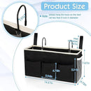 Bedside Storage Caddy/Bedside Hanging Storage Bag for Headboards Bunk Beds Dorm Rooms Book Phone Magazine Holder (New Black) by CozyNest Decor