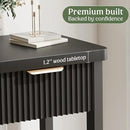Lulive 51" Fluted Console Table for Entryway, Entryway Table with 3 Wooden Drawers, Farmhouse Behind Sofa Table for Living Room, Hallway, Couch, Foyer by CozyNest Decor