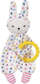 Manhattan Toy Cherry Blossom Days Baby Bunny Soothing Mini Blankie with Removable Silicone Teether Multi by TinyTreasures Baby Boutique