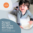 Pello Multi-use Luxe Baby, Floor Pillow/Play Mat/Lounger (Oxford/Blue) by TinyTreasures Baby Boutique