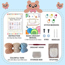 LoopMap Crochet Kit for Beginners, DIY Amigurumi Bear with Removable Dress & Accessories, Step-by-Step Video Tutorials Extra Yarn Crochet Tools, Handmade Gift for Kids & Adults (Bear-Blue) by TinyTreasures Baby Boutique