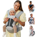 Baby Carrier, MOMTORY Safety-Certified 6-in-1 Baby Carrier with Hip Seat, Detachable Baby Holder Carrier Newborn to Toddler, Soft Ergonomic Toddler Support Carrier for 7-50lbs- Grey by TinyTreasures Baby Boutique