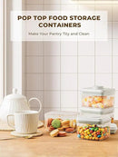 0.6 Qt Pop Containers - 3 Pack Mini Travel Snack Container, BPA Free Food Storage Canisters with Lids, Small Freezer Containers Candy Jar Plastic 520ml*3 by CozyNest Decor