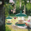 Pack of 2 Bird Feeder for Outdoor Hanging. Green by CozyNest Decor
