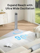Dreo Tower Fan for Bedroom, 90° Oscillating Fan, Standing Fan with 3 Modes, 4 Speeds, 8H Timer Cooling Fans for Home, Living Room, Office, Grey, TF117 by CozyNest Decor