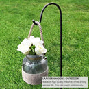 Dualshine 2 Pack Shepherd Hook 35 inch Tall Garden Outdoor Hook for Hanging Solar Light, Bird Feeders, Lanterns, Mason Jars, Garden Stake and Wedding Decor (Black) by GreenHaven Gardens