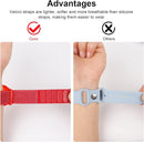Kids Wristband Compatible with Apple AirTag, Protective Case for Air Tag GPS Tracker Holder with Nylon Bracelet, Adjustable Anti Lost Watch Band for Toddler Child Elder(Red) by TinyTreasures Baby Boutique