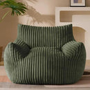 Giant Plush Bean Bag Chair for Adults with Armrests - Oversized Comfy Green Beanbag Lounge Lazy Floor Sofa Accent Chair for Living Room, Bedroom & Dorm, Cozy Fluffy Single Cloud Mini Couch by CozyNest Decor