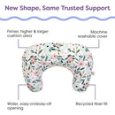 Boppy Nursing Pillow - Ergonomic Bottle & Breastfeeding Pillow with High, Firm, Large Area, Water-Repellent Cushion with Washable Cover; Baby Safety Alliance Verified - Pink Garden Flowers by TinyTreasures Baby Boutique
