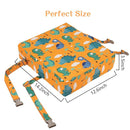 Toddler Booster Seat for Dining Table Kitchen Chair, Stronger Support Double Safe Straps Portable Booster Seat Dining Toddler, High Cushion for Travel Home with Non-Slip Bottom (Orange) by TinyTreasures Baby Boutique