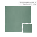 Toddlekind Solid Color Foam Play Mat 4x4 Baby Playmat. Stylish, Non-Toxic, Odorless, Plain Design Puzzle Play Mat 0m+ Sage Moss (Green) by TinyTreasures Baby Boutique
