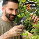 Pruning Shears for Gardening, 8.5" Professional Bypass Garden Scissors & Hedge Clippers for Branch, Plant Trimming, Heavy Duty Hand Pruner【Titanium Blade】【Arthritis Friendly】【Ergonomic Handle】 by GreenHaven Gardens