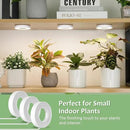 LORDEM Ceiling Grow Light for Indoor Plants, 144 LEDs Full Spectrum LED Plant Light, 5V Plant Lamp with 4/8/12H Auto Switch, 4 Dimmable Brightness Levels, Ideal for Small Plants, Tri Head, Corded by GreenHaven Gardens