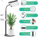 LBW Grow Light for Indoor Plants, 144 LED Full Spectrum Plant Light for Indoor Plants, Large Desk Grow Lamp with 4H/8H/12H Timer, 6-Level Brightness, Height Adjustable, Flexible Gooseneck by GreenHaven Gardens