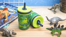 Zak Designs Dino Camo Kelso Tumbler 3pc Set, Leak-Proof Screw-On Lid with Straw, Bundle for Kids Includes Plastic and Stainless Steel Cups with Additional Sipper, 15 fluid ounces by TinyTreasures Baby Boutique