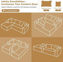 108" Sectional Couches for Living Room Modern Modular Sofa with L-Shape Couchs Upholstered Boneless Couch Deep Seat Sectional Couch with Chaise (Green, Left Facing Chaise+2Seaters) by CozyNest Decor