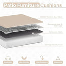 Patio Chair Cushions 17 X 16 X 3 Inch Waterproof Outdoor Seat Cushions for Patio Furniture, Outdoor Sofa Couch Pads with Ties & Handle, Set of 2, Sand by GreenHaven Gardens