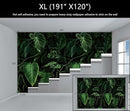 WFBHUA-Green Banana Leaf Wallpaper Mural Tropical Jungle Botanical Leaves Wallpaper for Living Room Bedroom(Not Peel and Stick)