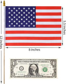 150pcs Small American Flags on Stick, Handheld 8 x 5.5 Inchs Mini American Flags with Kid-Safe Golden Spear Top, US Flags for 4th of July Decorations Outdoor, Independence Day Decorations by GreenHaven Gardens