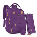 Dikaslon Diaper Bag Backpack with Portable Changing Pad, Pacifier Case and Stroller Straps, Large Unisex Baby Bags for Boys Girls, Multipurpose Travel Back Pack Moms Dads, Purple by TinyTreasures Baby Boutique