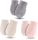 Baby Knit Mittens Toddler Boys Girls Gloves Winter Infant Newborn No Scratch Mitten 0-3 Years by TinyTreasures Baby Boutique