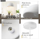 15.7in Wabi Sabi Pendant Lights Kitchen Island Lighting Fixture Ceiling Mount White Modern Japanese Lamp Japandi Chandelier for Dining Living Room Hallway Bedroom Restaurant Hanging Lamp by CozyNest Decor
