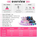 Nattork Blade Roller Skates for Boys with Light Up Wheel, Outdoor & Indoor Illuminating Black Inline Skates for Boys Little Kids Toddler Ages 5-8 4 5 6, Beginners by TinyTreasures Baby Boutique