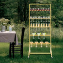 40 Slots Champagne Holder Stand for Party, Wine Glass Display Wall Holder, Stable Wine Glass Stemware Rack for Bar, Wedding, Party (Gold) by CozyNest Decor