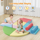 Lischwert Foam Climbing Blocks for Toddlers 1-3, 8pcs Soft Play Set with Crawling Exploration Toys, Indoor Outdoor Infant Safe Blocks for Baby Gym Toddler Playground by TinyTreasures Baby Boutique