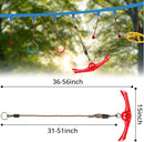 Ninja-Twister Swing Spins Set: Slackline Attachments - 360° Handle Twist-Spin Flips Toy Activate Ninja Powers Warrior Accessories Kids Hang Toys for Playground Backyard, Red by TinyTreasures Baby Boutique