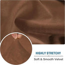 H.VERSAILTEX Velvet Stretch Individual Chaise Cover Sectional Couch Covers for L Shaped Sofa Both Left/Right Furniture Protector Seat Cushion Sofa Cover (1 Piece Chaise Cover, Caramel) by CozyNest Decor